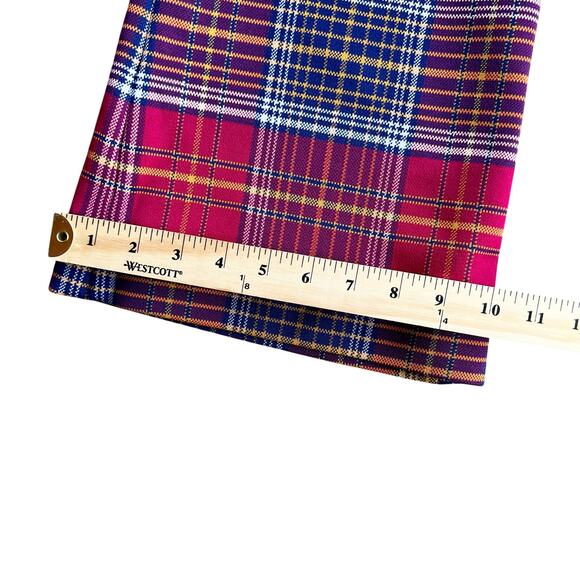 Vintage Red Plaid Bell Bottom Pants Size 30x24 preowned - Picture 7 of 9